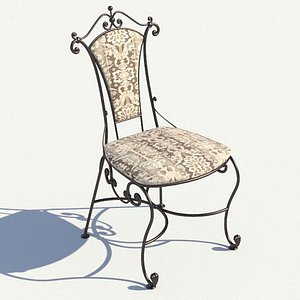 forged chair bronze 3D model