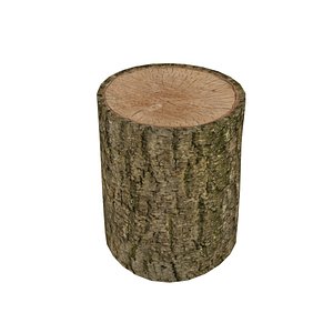billet log wood 3D model