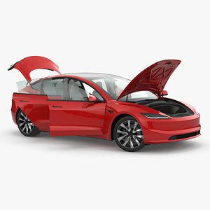 Tesla Model 3 2024 Red Lights On Rigged