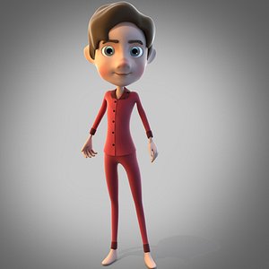Cartoon boy rigged