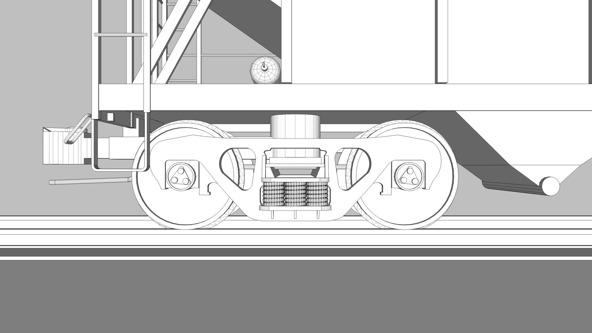 3D Model Train Car - Coal Hopper - TurboSquid 2248362