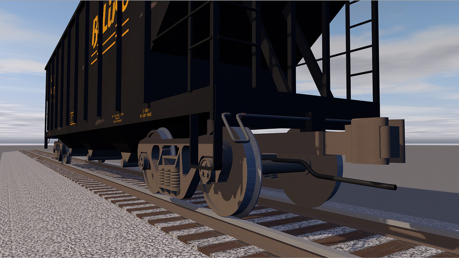 3D Model Train Car - Coal Hopper - TurboSquid 2248362