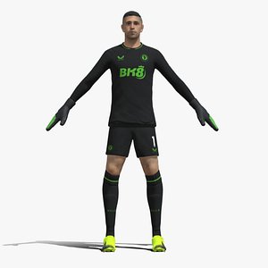 3D T-Pose Rigged Emiliano Martinez Aston Villa