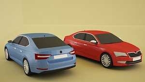 car model low polygon 3D