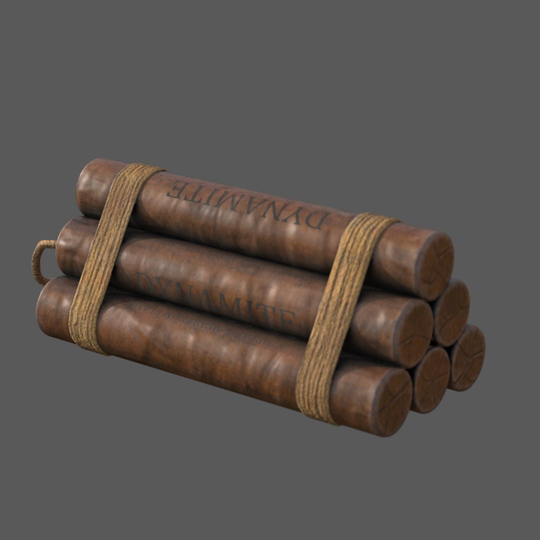 3D Explosive Charge Realistic TNT Dynamite Bundle Low Poly Game Ready ...