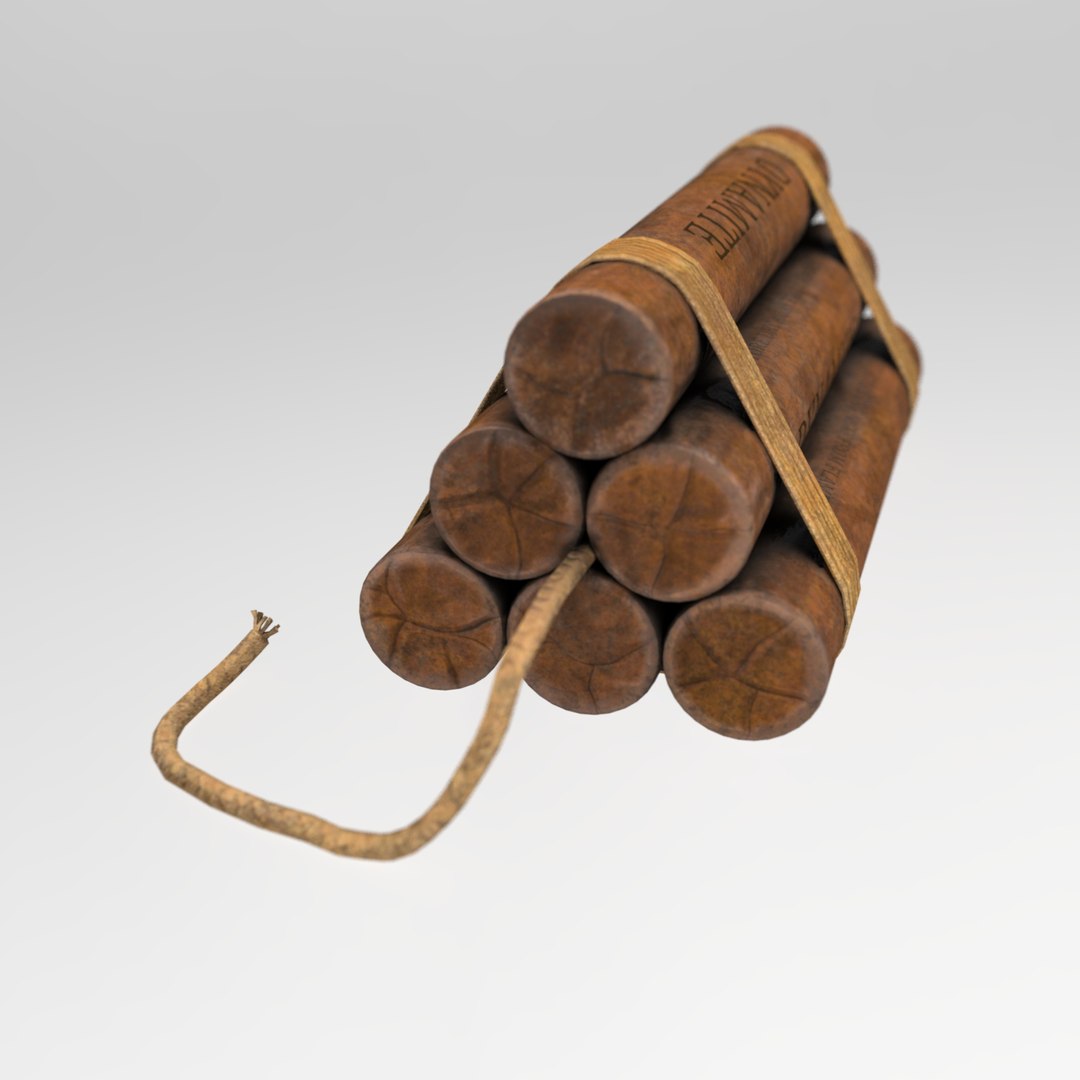 3D Explosive Charge Realistic TNT Dynamite Bundle Low Poly Game Ready ...