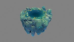 3D model Suspended stone - Floating rock - Magic Stone - Taihu stone