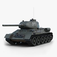 T-34-85 Soviet Tank Highpoly PBR