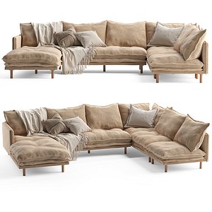 Papaya Lucas Modula Sofa 3D