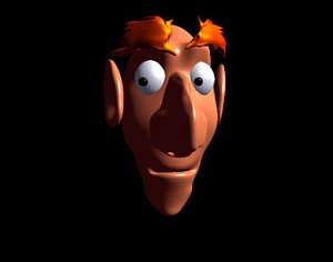 fun male character head 3d model
