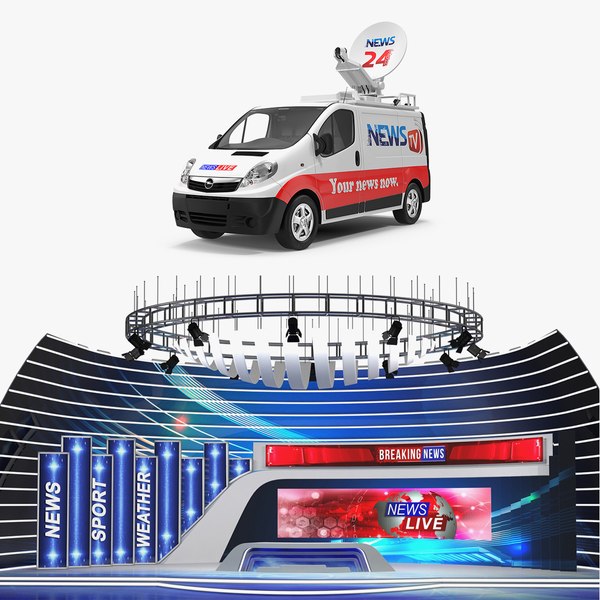 news van studio tv 3D model