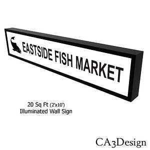 2ftx10ft Illum Wall Sign