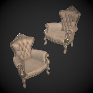 Baroque Armchair 3D model