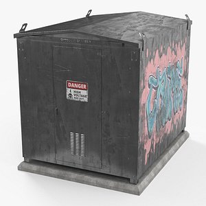 Old Large Railway Relay Cabinet 3D