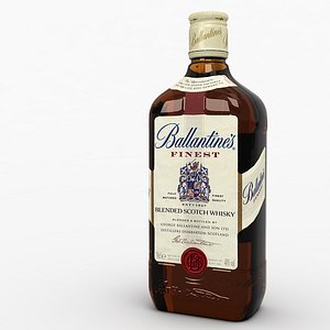 3d model of whisky bottle