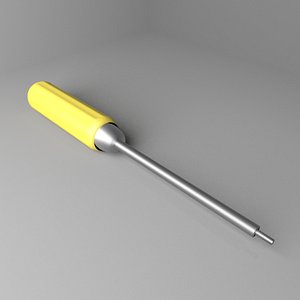 3D screw driver pent tip model