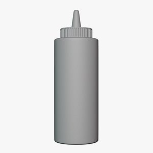 Basic Ketchup Bottle - Geometry Only No Textures No Materials 3D model