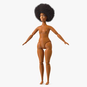 3D Barbie Looks Doll Elle GTD91 Neutral Pose Fur