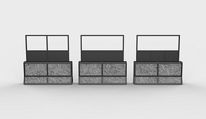 3D Concrete Barrier 01 3D model