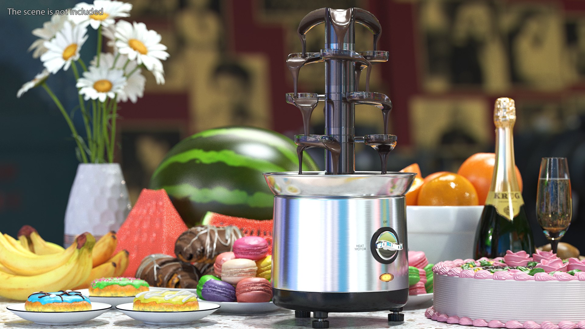 Cascading Chocolate Fountain Machine 3D - TurboSquid 1673975