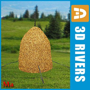 3d model stack hay 01