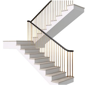Modern interior stair 3D model