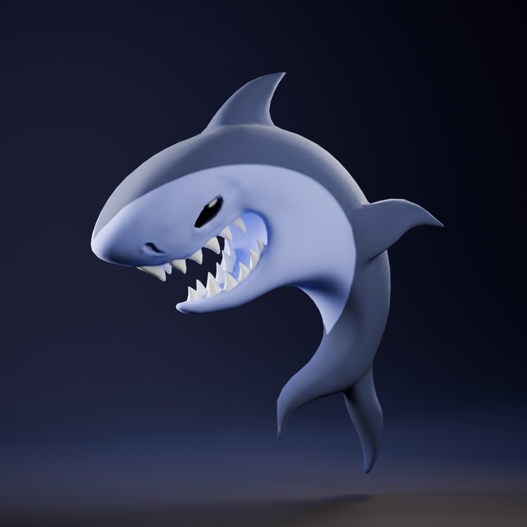 3D Stylized Shark - TurboSquid 2200142