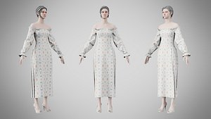 Dress 13 Abstract Pebble Repeat 3D model