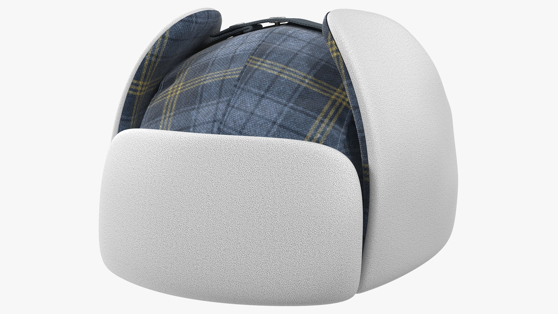 Winter Trapper Hat 3D model preview