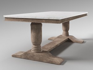 pottery barn alexandra rectangular 3D
