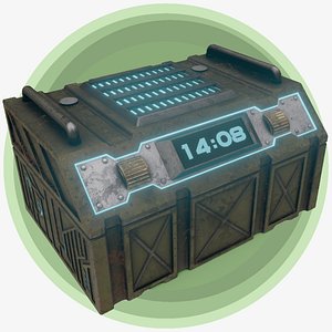 Sci-fi Chest - rigged animated - game ready