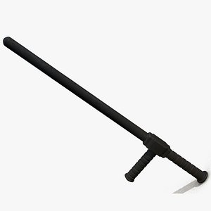 Police Baton Nightstick Game Ready Asset
