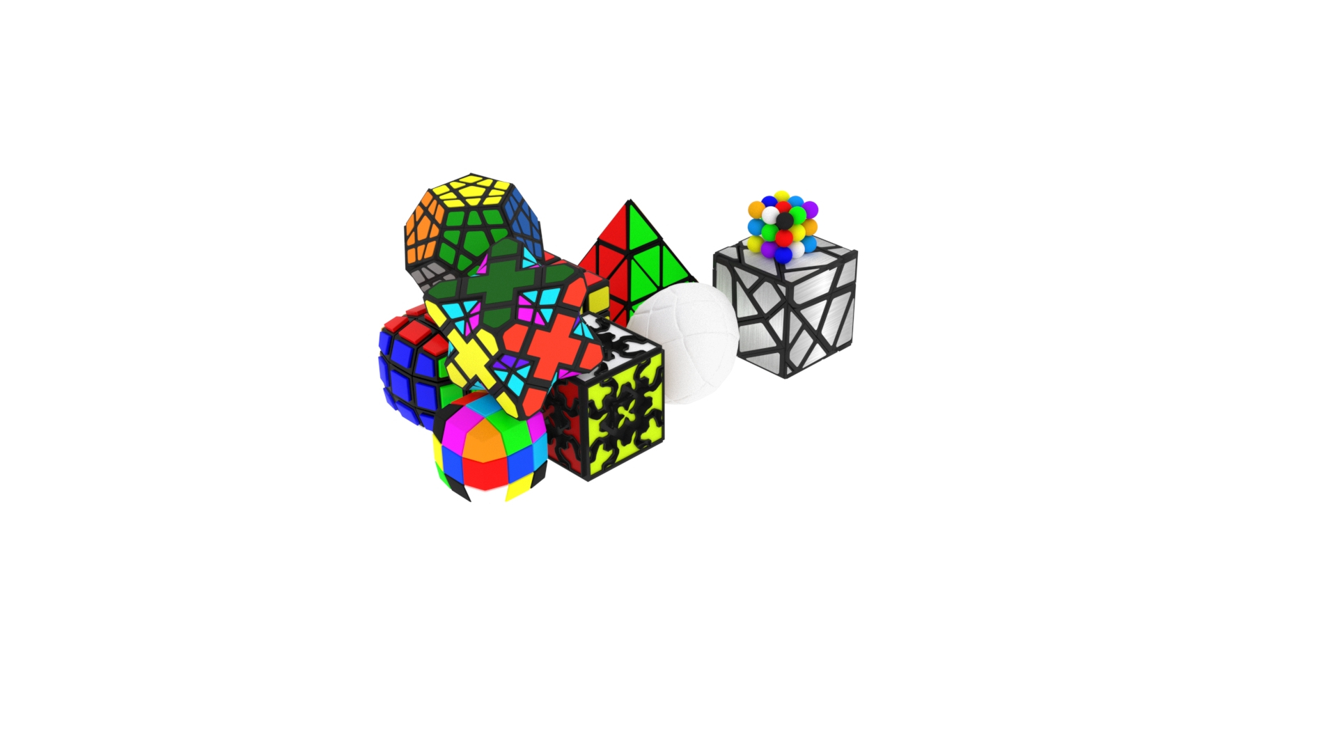 3D different type rubik set model - TurboSquid 1701042