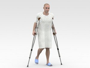 3D Patient with Crutches