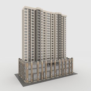 3D Tower Apartment 3 model