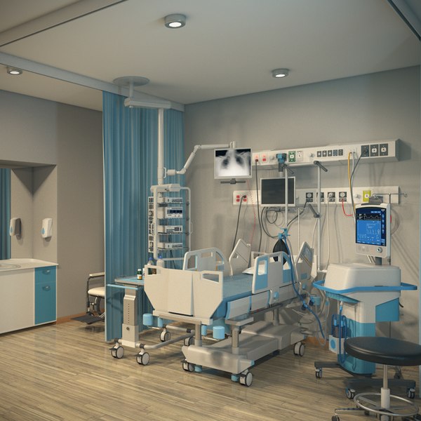 MEDICAL SPACES-ICU-INTENSIVE CARE UNIT 3D Model, 51% OFF