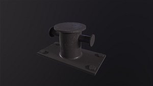 Sea bollard for ship and yachts 3D model