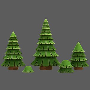 3D Trees Cartoon V35 model