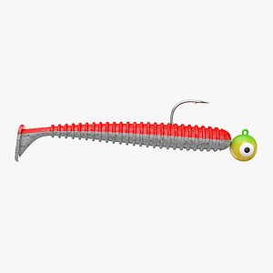 Jelly Worm Fishing Lure 01 3D model