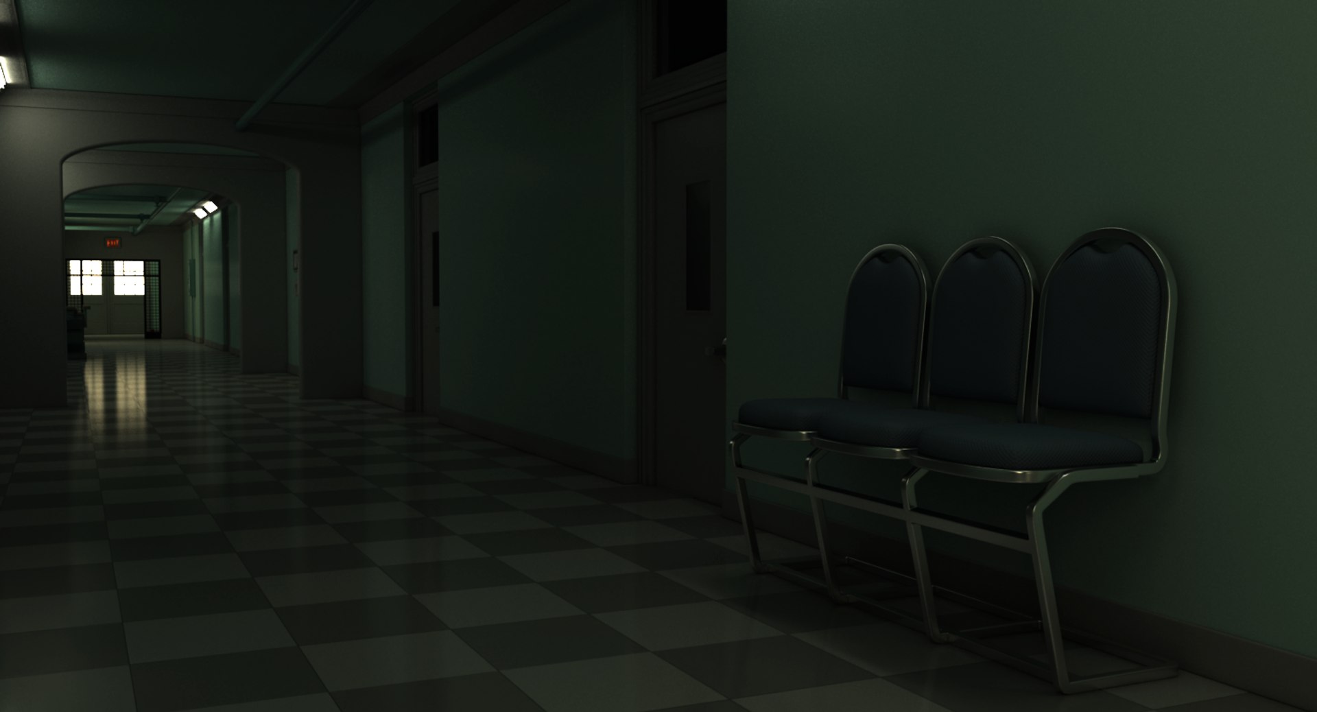 Scary corridor elevator 3D model - TurboSquid 1270427