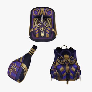 3D model bag 3x Imperialegypt Backpack