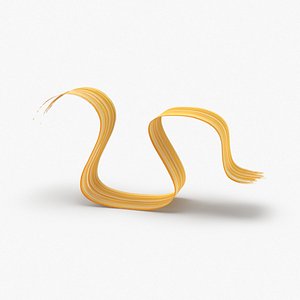 3D Paintbrush Strokes 06 Yellow Orange