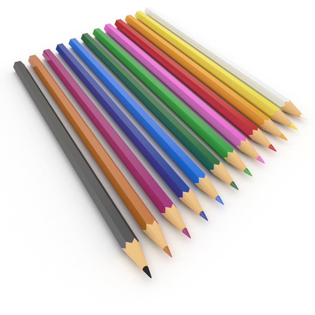 3D pencils colors - TurboSquid 1702123