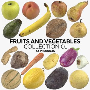 3D fruits vegetables 01 -