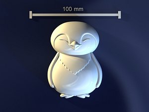 3d model of penguin mold hand