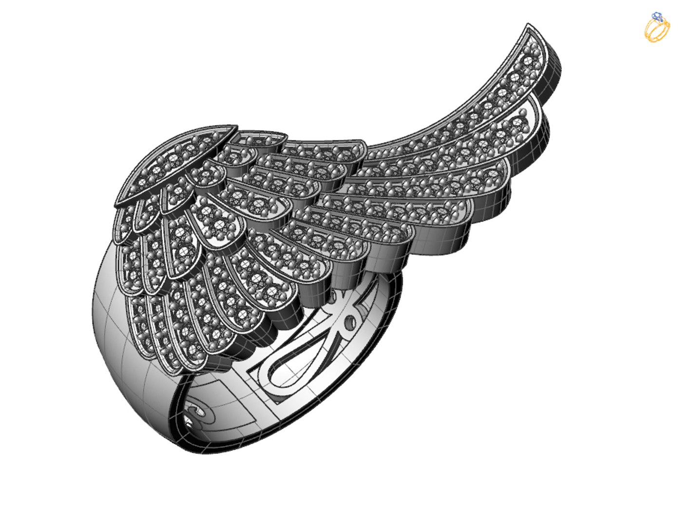 3D Wing Ring - TurboSquid 1641451