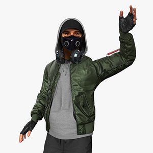 Streetwear Hacker Character Rigged