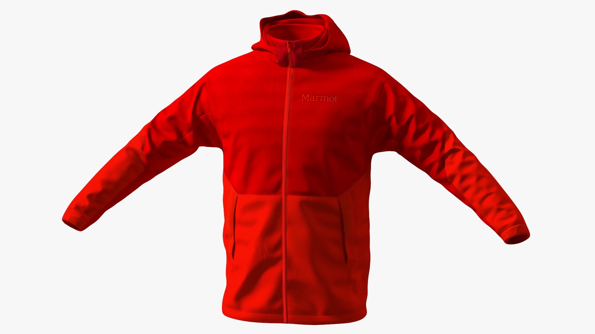 Winter Sport Jacket Red 3D model preview