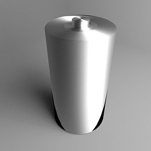 battery d cell 3D model
