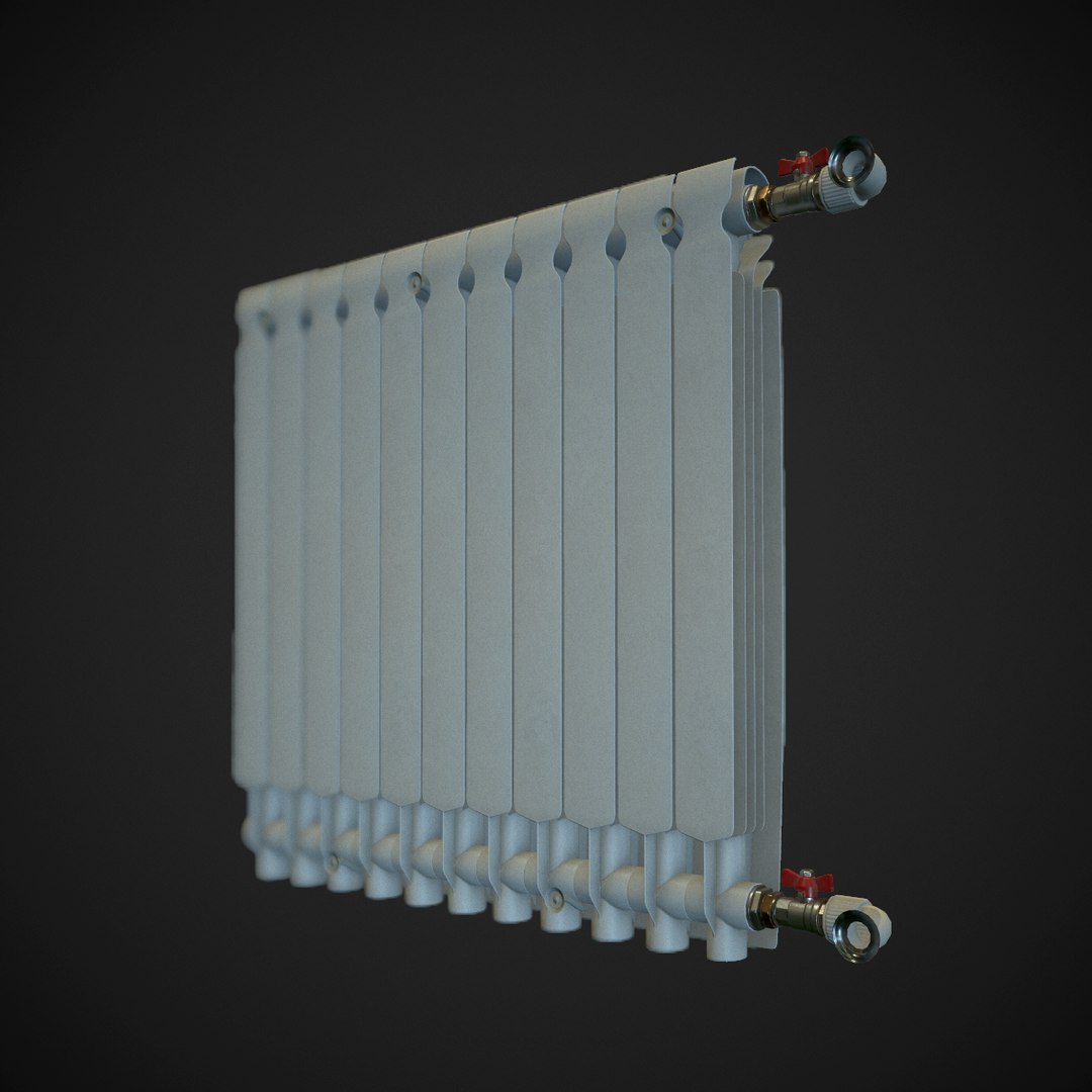 real-time ready radiator pbr 3d model
